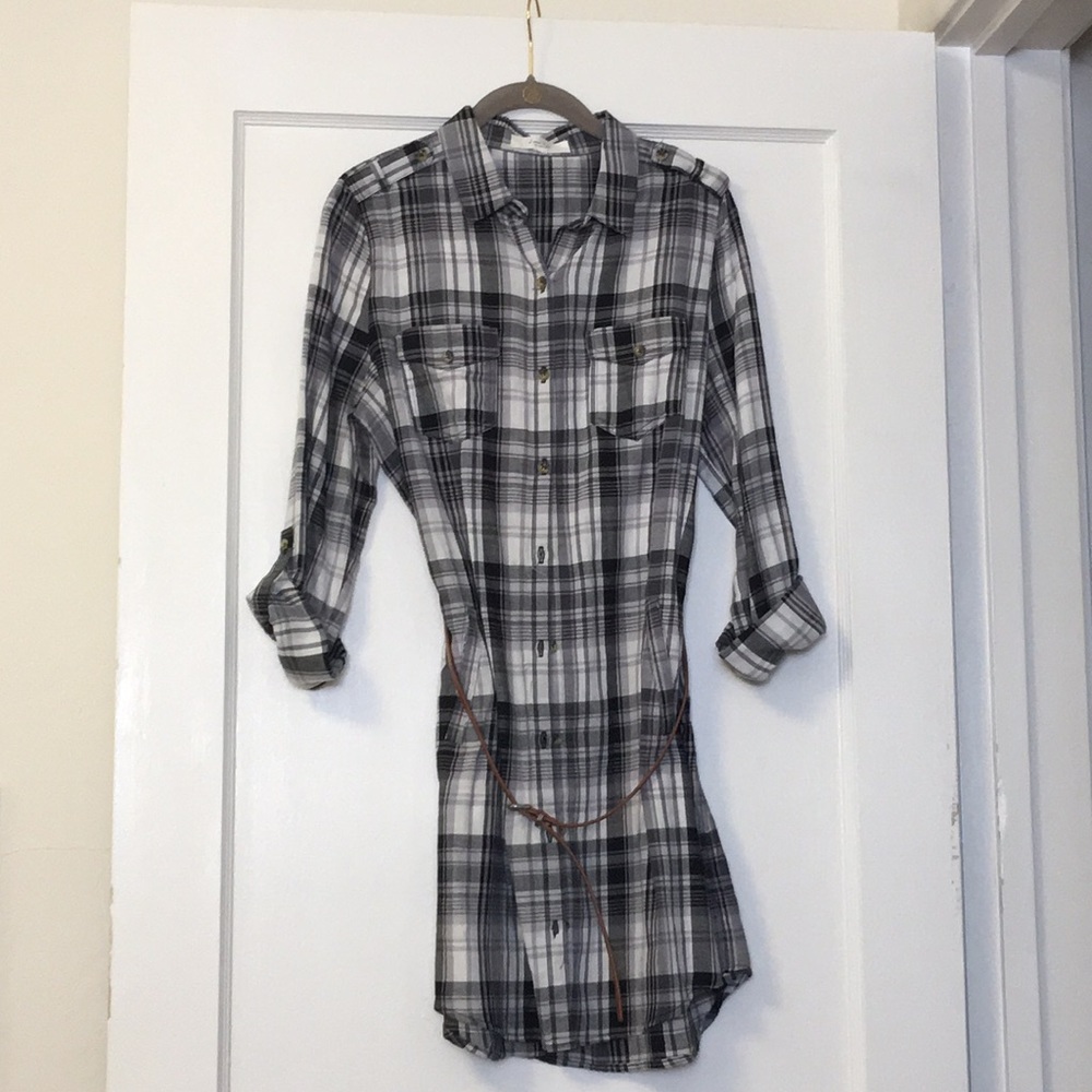 Love Tree, Size L, plaid, buttondown, shirt dress